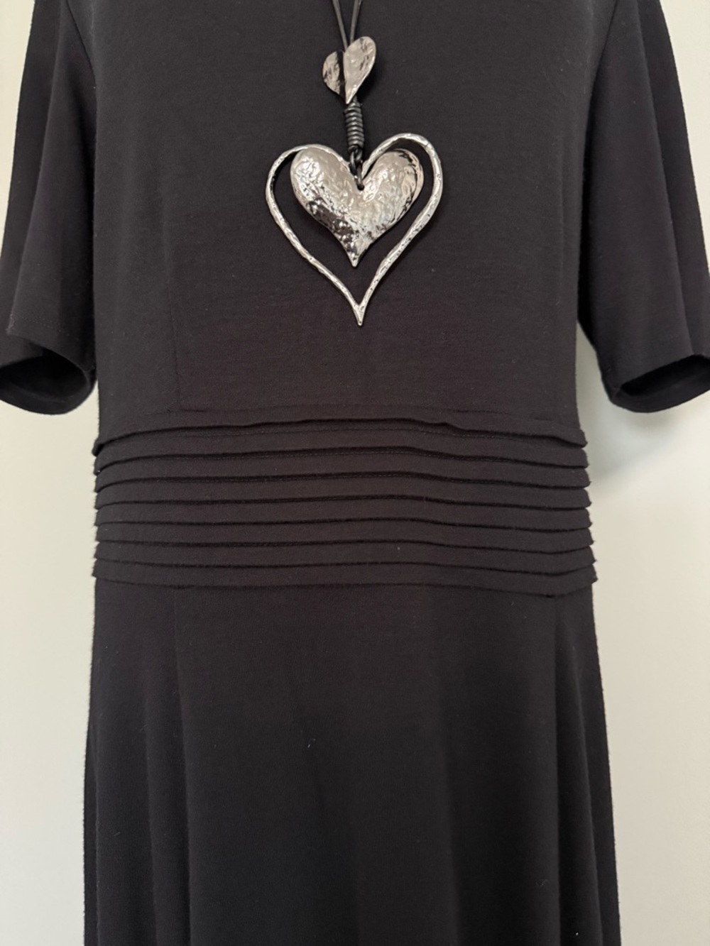Vince Camuto Black Midi Fit-and-Flare Dress - Picture 3 of 14